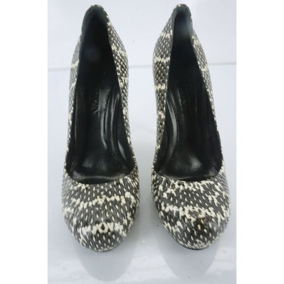 Alexander McQueen Gray Snake Optic Platform Heels Pumps Size 5.5 New $945 Toe Sz - Picture 12 of 12